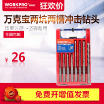 ten thousand kbao W124025N impact drill bit electric hammer drill two pits two grooves to wear wall cement concrete construction drill