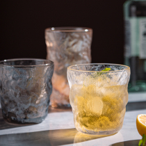 Glacier pattern glass high-value water cup female juice drink cup children summer ins Wind coffee cup beer glass male