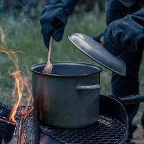 American North BAREBONES vintage enamel burning large soup pot soup outdoor self-driving camping Nordic style
