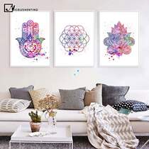 Hamsa Life of Yoga Canvas Art Poster Abstract Decorat