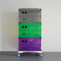 HTAP storage box upper hand mountain home made in Japan thin folding storage box large capacity with lid smiling face