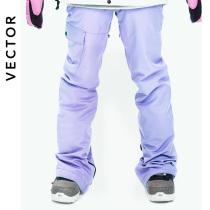 VECTOR new ski pants womens high waist thick warm and snow water windproof outdoor ski pants mens ski equipment