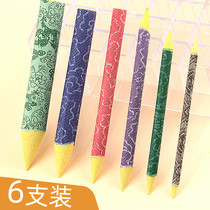 Flying Lefish 6 Colorful Paper Pens Suit A Set Of Students Beginner Fine Art Supplies Tools Professional Catharte Press Paper Toner Painting Sketches Sketching Special Paper Wipe Pen Extra-large Set