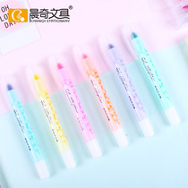 Solid Highlighter Jelly Jelly Marking Pen Stationery Set Color New hipster New Painted Highlight Pen