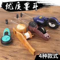 Manual hand cranked new tool wire plastic wooden bucket old ink bucket woodworking special hand roll ink bucket