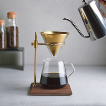 Japan imported Kinto hand-made coffee pot set Retro filter-free paper drip coffee filter cup appliance hand-made rack