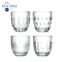 France La Rochere Nostalgic coffee cup Transparent glass water cup set Heat-resistant household juice cup 4pcs