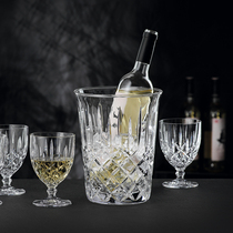 German Nachtmann light luxury crystal ice bucket transparent glass ice bucket European wine Champagne ice container