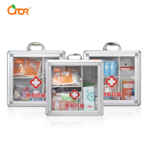 CROR University laboratory first aid kit Medicine box set Campus medicine box Aluminum alloy portable wall-mounted medicine box