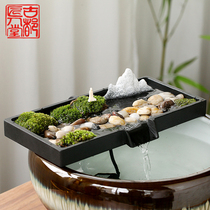 Ancient capital creative rockery stone trough fish tank circulating fish pond water fountain waterscape ornaments Decorative landscaping accessories