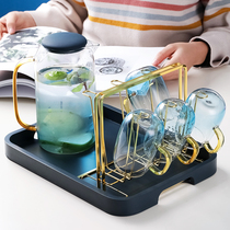 Nordic simple cold water kettle Glass high temperature resistant kettle Household cold water kettle Large capacity cold water cup set cold water kettle