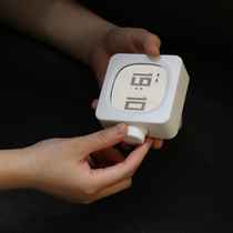 Square alarm clock students use simple electronic smart clock mute bedside luminous mini charging bedroom small alarm clock