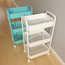 Kitchen shelf floor-to-floor multi-storey trolley home mobile snack rack bathroom bedroom storage shelf
