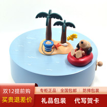 Taiwan Jeancard Music Box Snoopy Gift Boys Children Christmas Solid Wood Spin