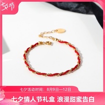 Hong Kong (designer)RVY 2021 new flush rope 18K gold color anklet female ins forest simple
