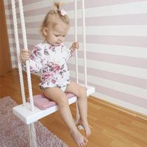 Indoor swing Adult ins Childrens home hanging chair Hanging toy room solid wood bed and breakfast decoration net red seat