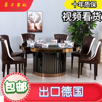 Hot pot table Induction cooker integrated Restaurant commercial one person one pot hot pot table Household table and chair combination with turntable