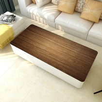 Modern imitation solid wood print brown stripe Chinese table mat waterproof and anti-hot dormitory household living room coffee table tablecloth
