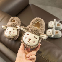Childrens slippers autumn and winter girls 1 indoor 2-year-old children home treasure cotton mop bag with winter children Girls male