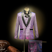 Boy walking show gown Gown Stage Clothing Model Ttai Personality Boy Children Suit Suit High-end Tide Suit