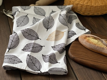 Hot stamping leaf ash new cotton tea towel cloth napkin decoration hanging picture photo background European style