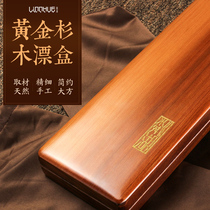 Linhu drift box Gold fir wood solid wood float box Fishing multi-function fish buoy fishing gear buoy box Fishing supplies