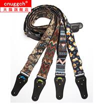 Guitar Strap Cotton Embroidered Ukulele Folk Electric Guitar Strap Strap Belt Bass Shoulder Band Band Accessories