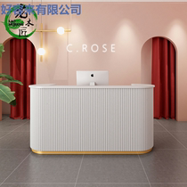 Clothing store cash register counter simple modern shop small front desk reception desk beauty salon arc creative bar