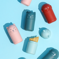 Toothpick Holter Home Personality Creative Summer Toothpick Box Portable Press Toothpick Cart Box Cute Toothpick Barrel