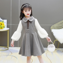  Girls dresses autumn 2021 new girls childrens clothing skirts childrens spring and autumn western style Korean autumn princess skirt