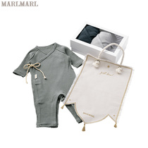 MARLMARL Japanese jumpsuit set newborn full moon baby baby gift box long sleeve underwear base full moon