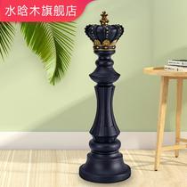 Simulation chess ornaments King Queens War Horse chess decoration decoration home living room study soft decorations