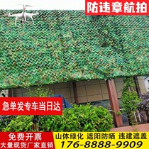 Air defense shooting pseudo-mounted net green mesh outdoor greening anti-fake mesh sunscreen sunscreen camouflak net camouflak double layer thickened