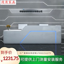 Custom paint front desk reception desk Simple modern company office reception desk Beauty salon bar counter cashier