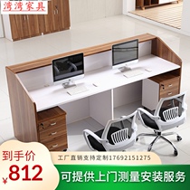 Custom front desk desk Reception desk Simple modern company information desk Corner creative welcome desk in front of cashier