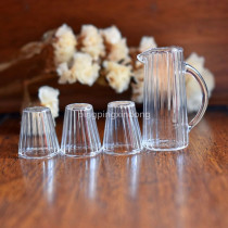 Custom ins doll house 1:12 restaurant decoration Coffee set cup teapot miniature model glass decoration