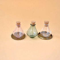 New shelf mini cork glass bottle 19 * 25mm wish drifting bottle DIY handmade accessories perfume bottle