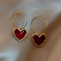 Hong Kong (designer) RVY 2021 new earrings female Tide Simple Love earrings earrings earrings light luxury fashion summer