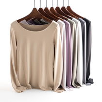 Mordale loungewear long-sleeved pajamas women spring and autumn tops single piece ladies crew neck pullovers wear t-shirts outside the home