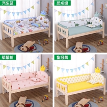 Crib Bed Apron Guardrails Pure Cotton Breathable Bed Bedding Soft Bag Cloth Art Removable Washable Baby Bed Enclosure