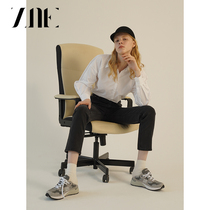 ZNE Jeans American high waist classic black waist with elastic thin straight Jeans women 720