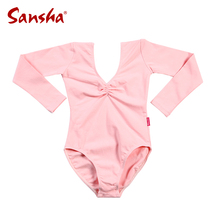 New French Sansha Sansha childrens ballet dance clothing long sleeve grade uniform body training uniform