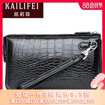 KAILIFEI new crocodile leather mens handbag large capacity luxury business handbag casual fashion wrist