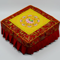 Lotus cloth worship stool set Worship pad Buddha Hall Temple worship kneeling pad set Futon set Kowtow stool set Worship squat set Lotus stool