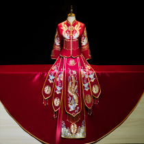 Xiuhe clothing summer bride 2021 new wedding thin Chinese wedding dress couple satin toast dress female