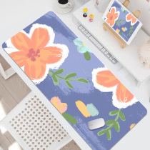 ins Cute wind mouse pad thickened lock edge anti-slip wrist protection gaming games large custom washed female learning office laptop keyboard pad Simple student writing desk desk pad household