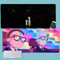 Rick and Morty super large mouse pad anime peripheral notebook keyboard pad thickened edge lock computer desk pad office learning e-sports game non-slip lengthened Rick and Morty custom-made