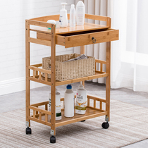 Nanzhu dining car tea truck storage rack storage rack storage rack beauty salon tool car Solid Wood