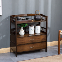 Living room kitchen sideboard locker against the wall shelf Home side office tea display shelf solid wood