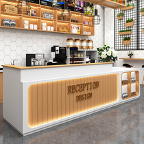 Company front desk simple modern cashier snack bar reception desk restaurant Water Bar Cafe milk tea shop customized